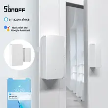 Sonoff dw2 casa inteligente wi fi seguro porta janela sensor de alarme segurança bloqueio detector por telefone trabalho com ewelink app alexa google casa
