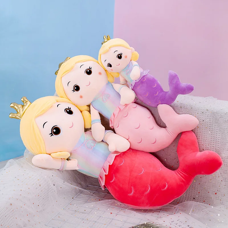 40-75CM cartoon mermaid super beautiful mermaid doll plush toy filled cotton pillow sleeping pillow children playmate girl favor