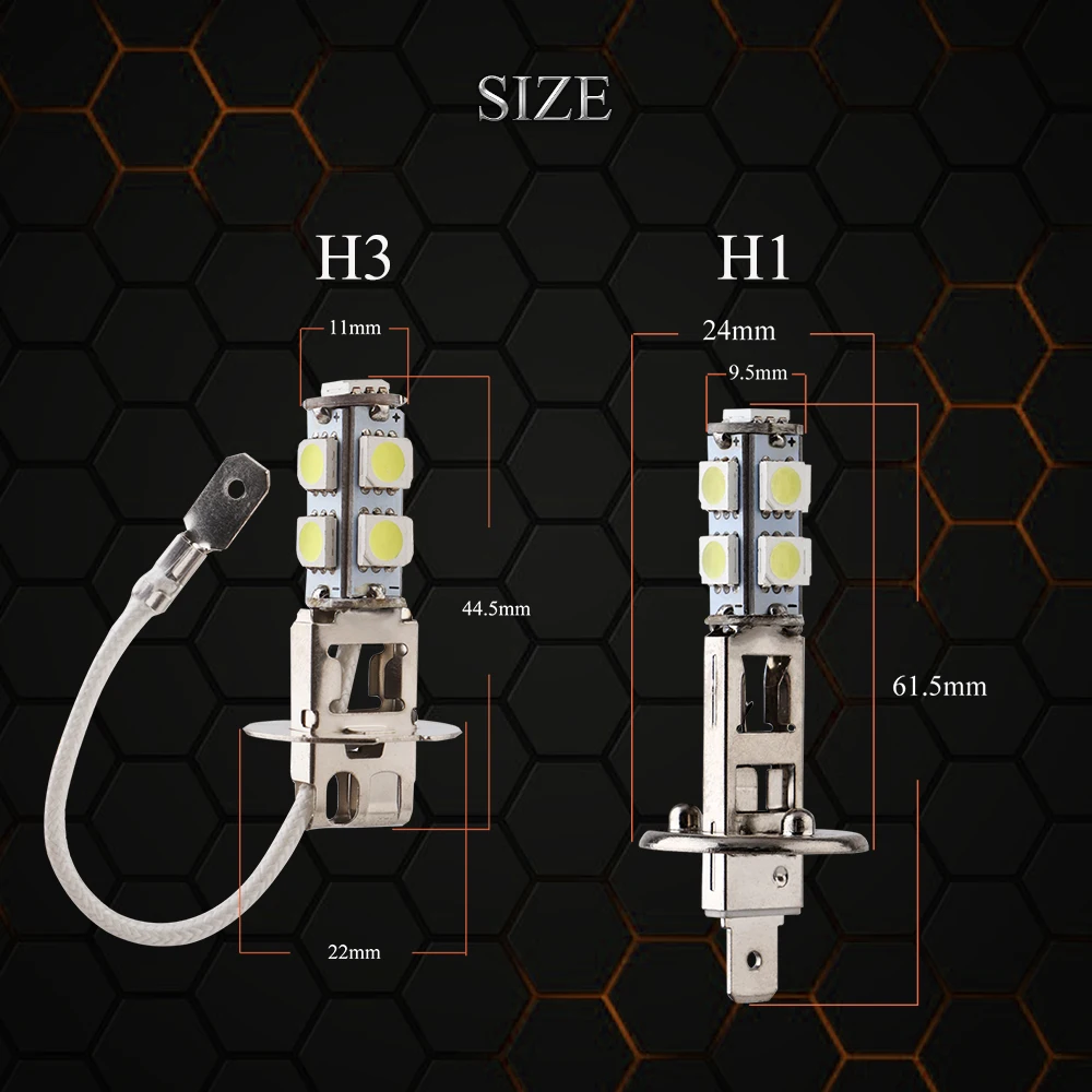 YM E-ярко-10 шт./партия H1 H3 5050 9 SMD 9 светодиодный s Противотуманные фары Дневные Фары Светильник светодиодный лампы головной светильник противотуманная фара, работающего на постоянном токе 12 В в белый день светильник s