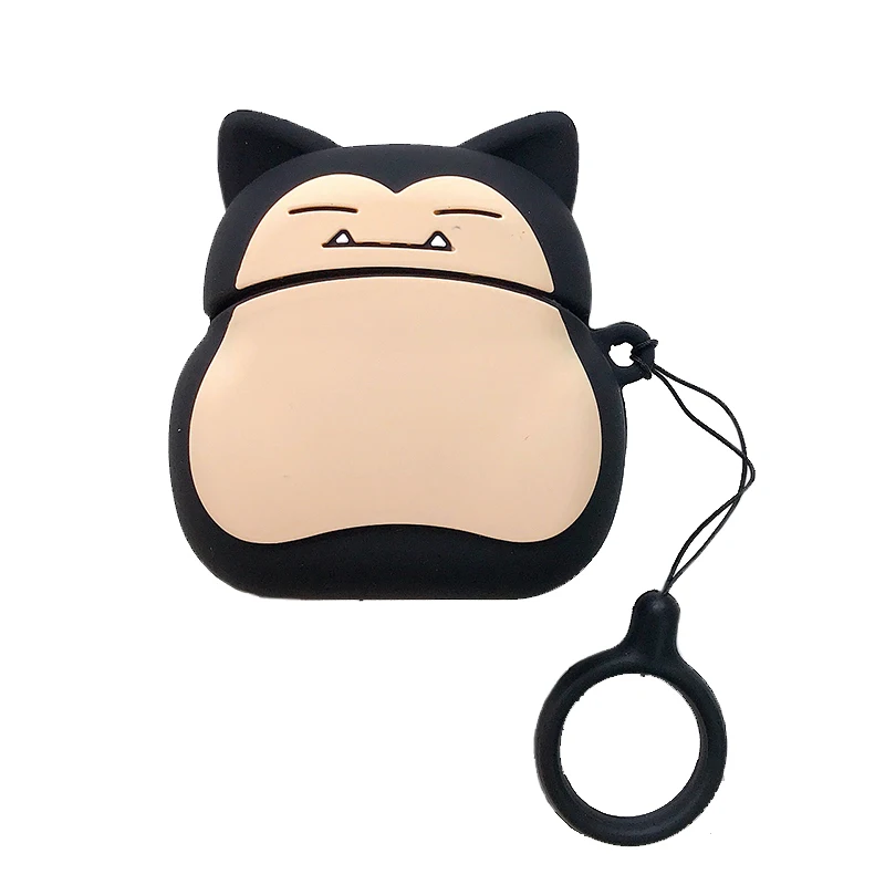 Япония мультфильм Snorlax Kabigon милый медведь корпусы гарнитурные для Apple Airpods 1 2 силиконовые Bluetooth наушники крышка аксессуары