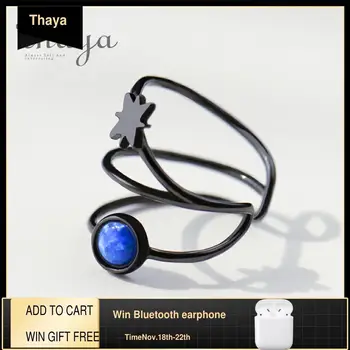 

Thaya Astrograph Cartilage Ear Clip Earrings Opal Gemstone Non-Piercing Wrap Cuff Earrings for Women1pcs Silver 925 Jewelry