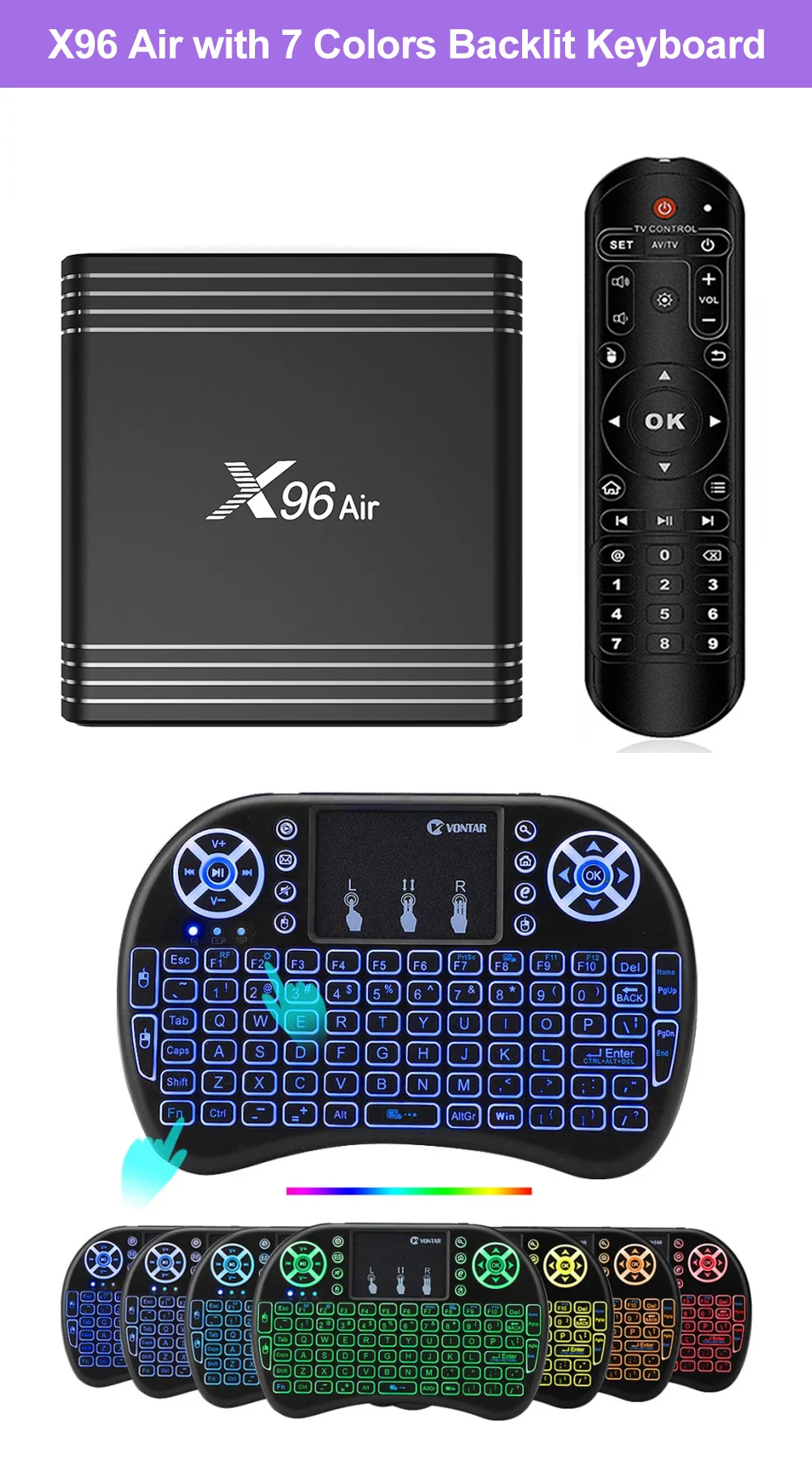 ТВ-приставка VONTAR X96 Air Amlogic S905X3 mini Android 9,0 4GB 64GB 32GB wifi 4K 8K 24fps Netflix X96Air 2GB 16GB телеприставка