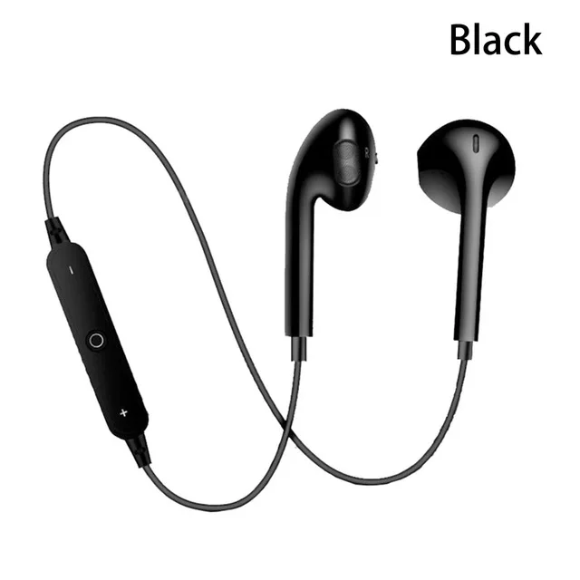Беспроводные Bluetooth наушники с шейным ремешком, гарнитура с шумоподавлением, спортивные стерео наушники с микрофоном для смартфонов - Цвет: black