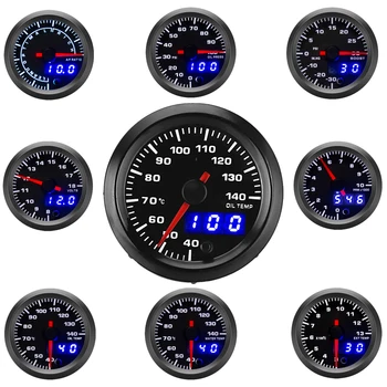 

Car Gauge 2" 52mm Water Temp Oil Temp Oil Press Fuel Volts Gauge Air Fuel Ratio Boost Exhaust Temp Gauge Vehicle Meter 7 Colors