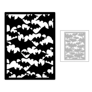 

2020 New Halloween Rectangle Background Bat Metal Cutting Dies For DIY Making Album Greeting Card Paper Scrapbooking No Stamps