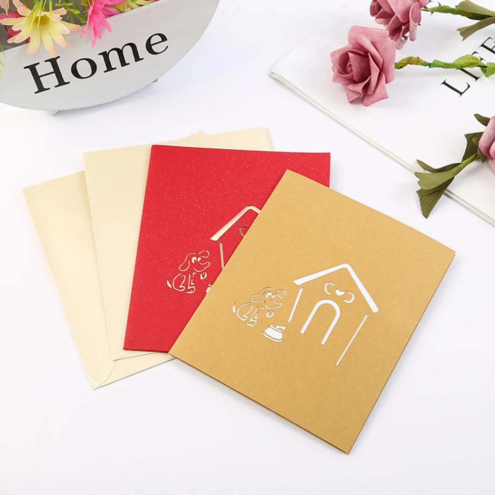  Pet House Greeting Card Birthday Children Invitation Folding Festival 3D Up Cute Valentine Paper Cu - 4.0003E+12