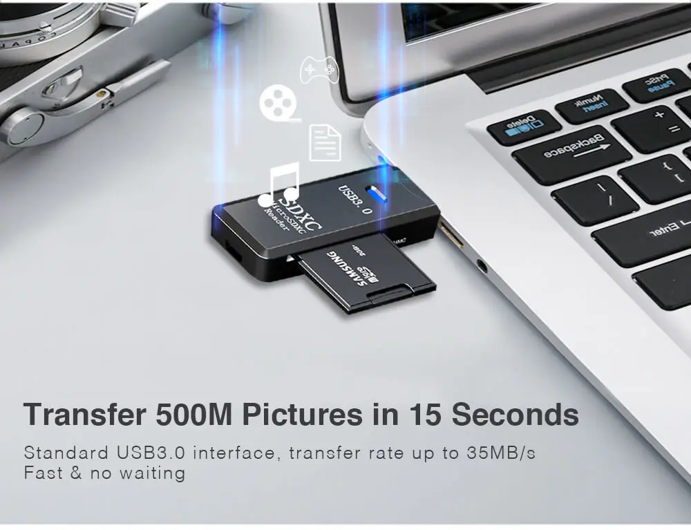 Hannord кард-ридер USB 3,0-SD Micro SD TF карта памяти адаптер для ноутбуков Аксессуары мульти смарт-кардридер высокое качество