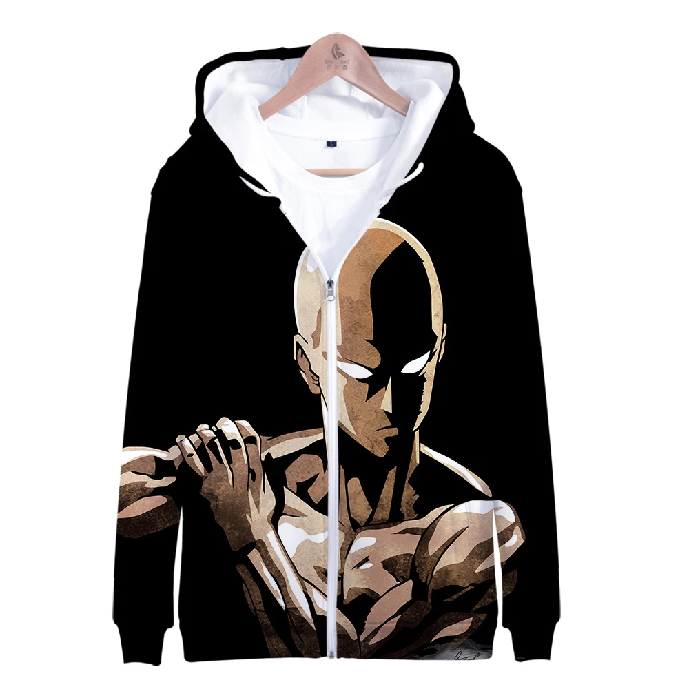 One Punch Man сезон 2 3d толстовки на молнии Kawaii модель Горячая музыка вентиляторы хип-хоп Уличная Kpop