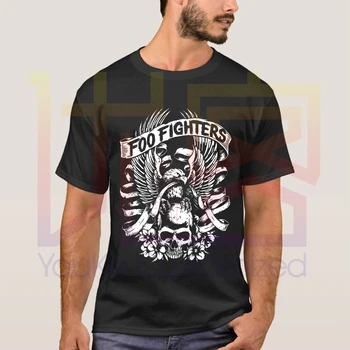 

Newest 2020 Summer Foo Fighters Skull Logo 100% Cotton Crewneck Popular Men T Shirt Present Homme Tops Tees S-4XL