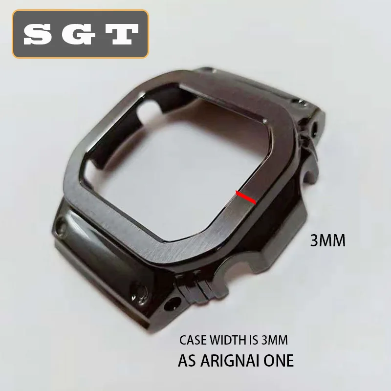 Black case Ремешки для наручных часов из нержавеющей стали DW5600 DW5610 GMWB5000 серия GW5600 Ремешки для наручных часов Ремешок Браслет подходит для часов - Цвет ремешка: Black case