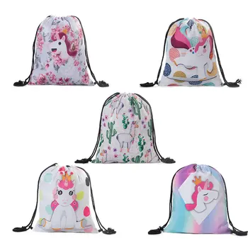 

Printing Drawstring Backpack Hot Sale Child Small School Bag Mochila Cute Women Travel Drawstring Bag Drawstring Rucksack