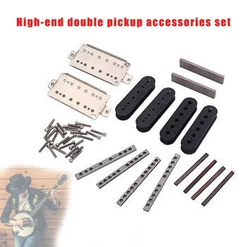 

Guitar Pickup Humbucker Accessories Kit Producing Parts Baseplate Spacer Bobbin Bar Magnet N66