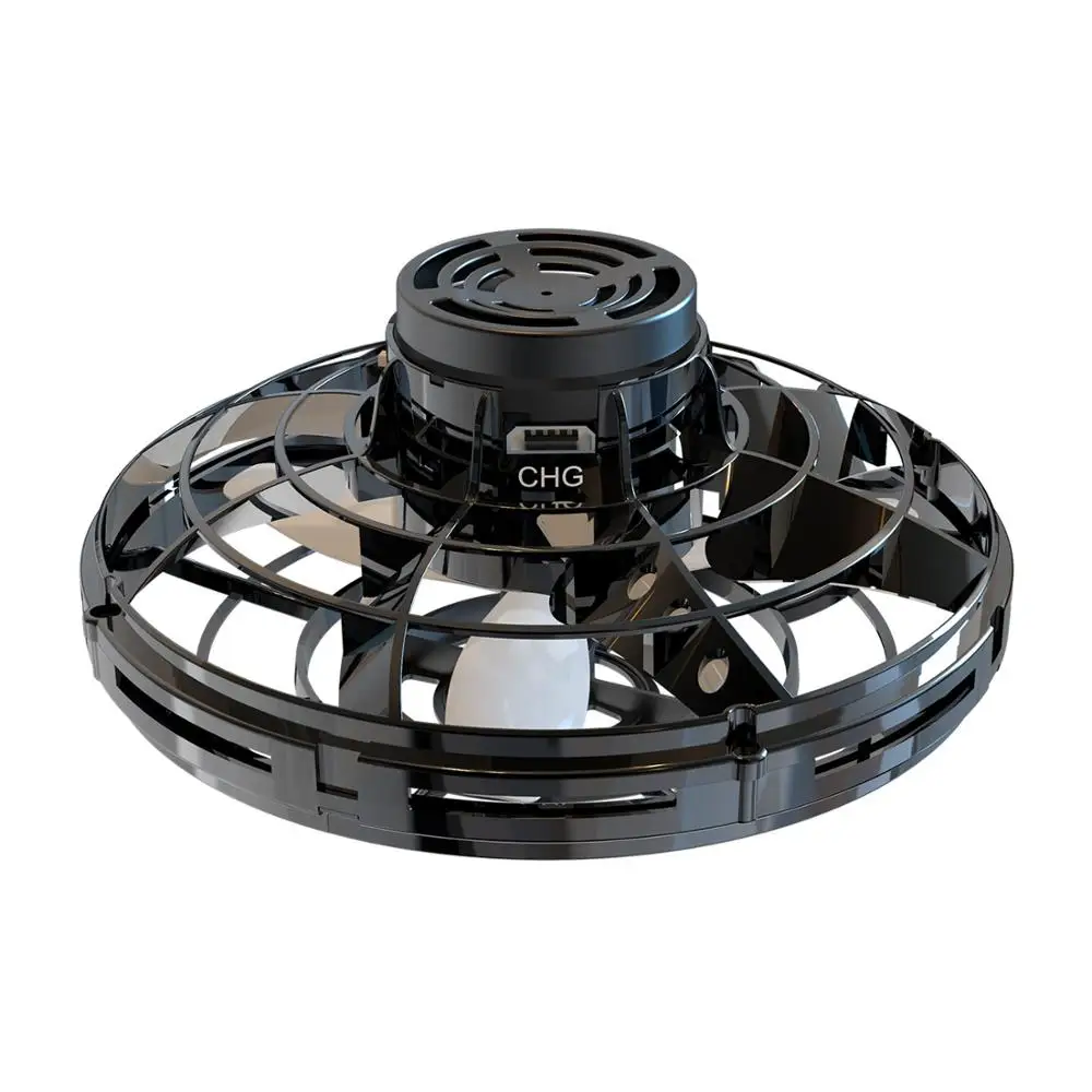 Black Flynova Спиннер-Спиннер вращающийся на 360 градусов Летающий Спиннер ручные игрушки Гироскоп ротатор Дрон НЛО летающий диск в подарок для взрослых и детей - Цвет: Black