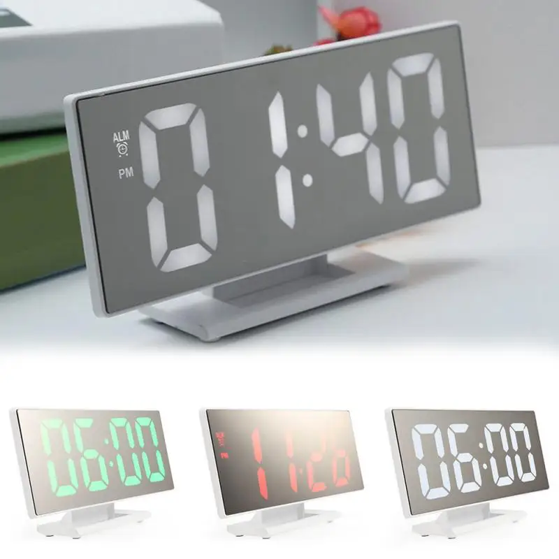Большой экран цифровой будильник USB многофункциональный дисплей время