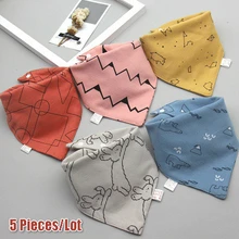 5 шт./лот детские нагрудники слюнявчик хлопок Детский шарф отрыжка ткань бандана нагрудники новорожденный мальчик младенец, девочка, малыш вещи