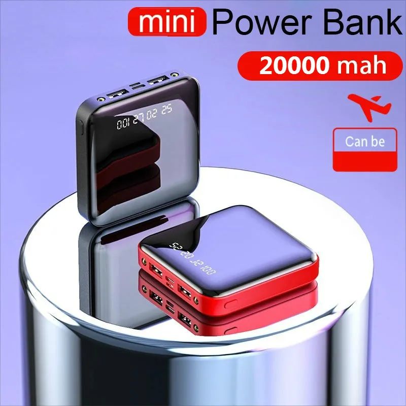 Внешний аккумулятор 20000 мАч для всех смартфонов 8 портативный ni внешний Pover Bank