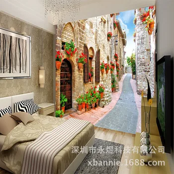 

European Style TV Backdrop Mural Wallpaper Living Room Bedroom Mediterranean Style Seamless Large Mural Wallpaper
