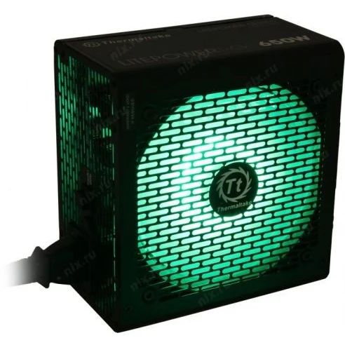 Блок питания Thermaltake ATX 650W Litepower RGB 650 80+ silver(24+4+4pin) APFC 120mm fan color LED