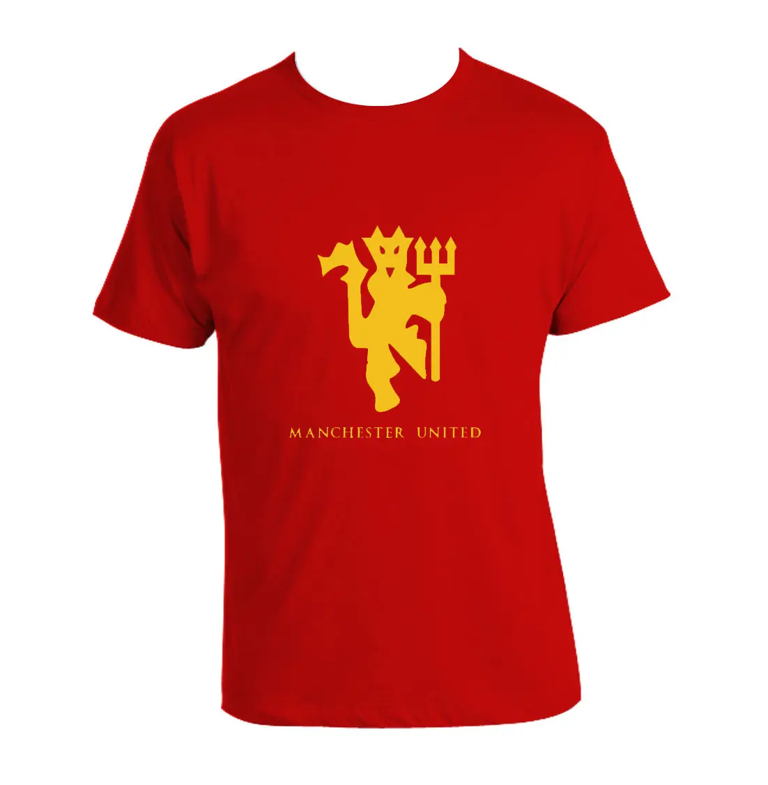 

2018 New Men'S Manchester United T-shirt The Red Devils man utd F.C. Premier League T shirt Print T Shirt Men 100% CottonT-shirt