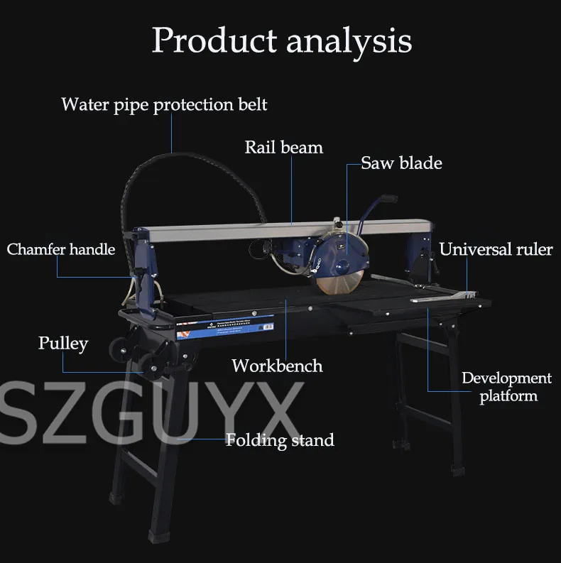 Настольная электрическая машина для резки плитки, полуавтоматическая машина для гидроабразивной резки, многофункциональная плитка, ручной резак