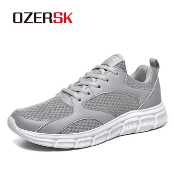 

OZERSK Men Sneakers 2020 Summer New Breathable Lace Up Men Mesh Shoes Fashion Casual Men Vulcanize Shoes Tenis Masculino