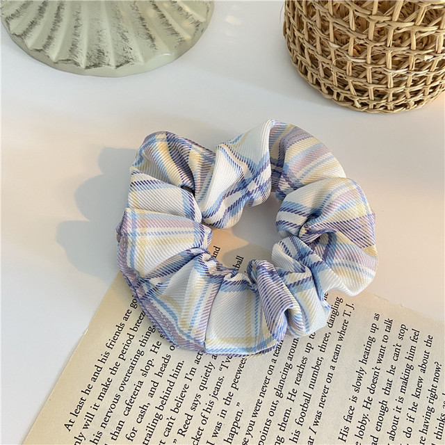 Silk Rainbow Scrunchies For Women Girls Gum Hair Tie 1PCS Hair Rope Rubber Bands Ponytail Hold Hair Accessories