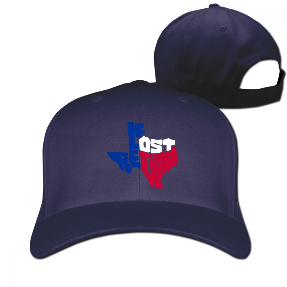 Если Lost Return Here Texas Shaped Натуральная мужская Кепка унисекс, регулируемая шапка для гольфа, папы - Цвет: Тёмно-синий