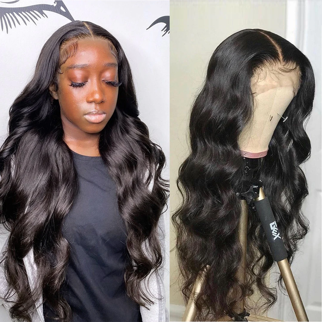 360 Lace Frontal Wig Transparent Body Wave Lace Front Human Hair Wigs For Women 30 34 inch Brazilian Lace Frontal Wig