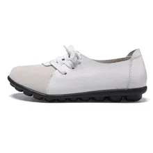 Женская обувь на плоской подошве; однотонные женские лоферы; удобная обувь на мягкой подошве со шнуровкой; Женская обувь в стиле ретро для медсестры; Прямая поставка