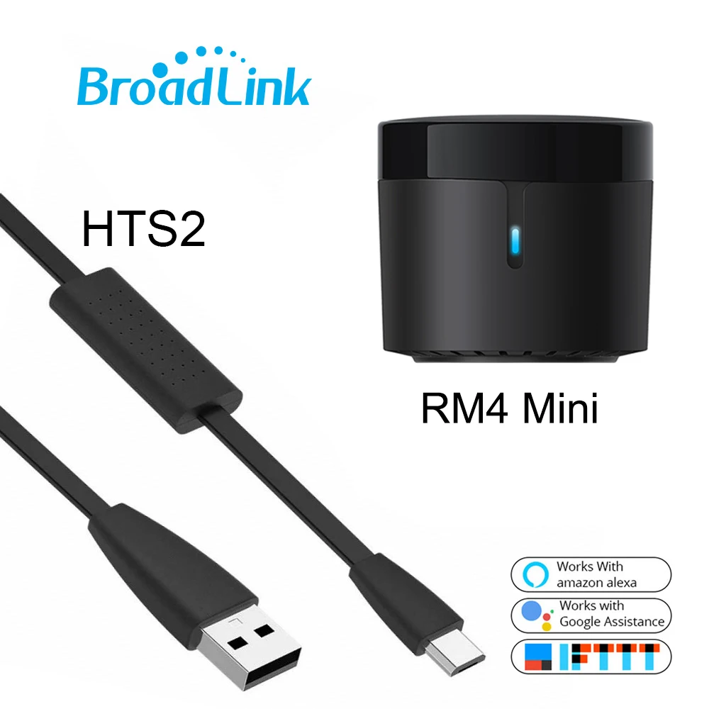 BroadLink RM4 Mini Universal Remote Control IR Switch Smart Controller HTS2  Temperature Humidity Sensor Works Alexa Google Home