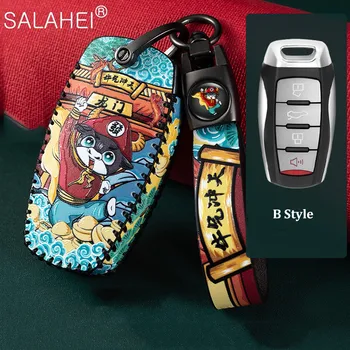 

Genuine Leather Car Key Case Cover Keychain For Great Wall Haval/Hover H6 H7 H4 H9 F5 F7 H2S Car Styling Interior Accessories
