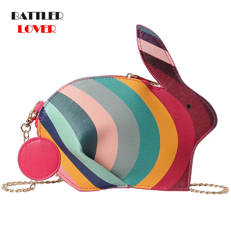 Colorful Rabbit Shaped Women Leather Handbags Females Casual Crossbody Bags Girls Ladies Messenger Bag Purse Shoulder Bags 2019
