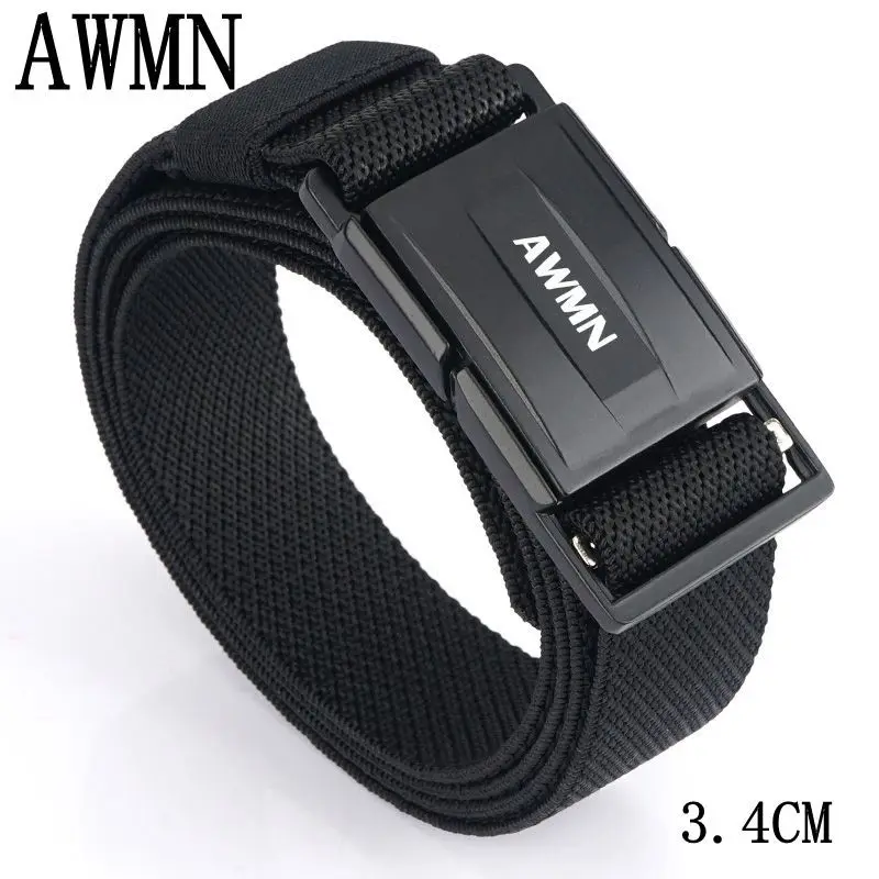 Luxury Good quality canvas Knitted nylon Magnetic buckle man Belts Army Tactics design for  male strap 125cm cukup 2022 new design zinc alloy buckles metal men s quality striped nylon belt canvas belts for men 125cm length cbck162