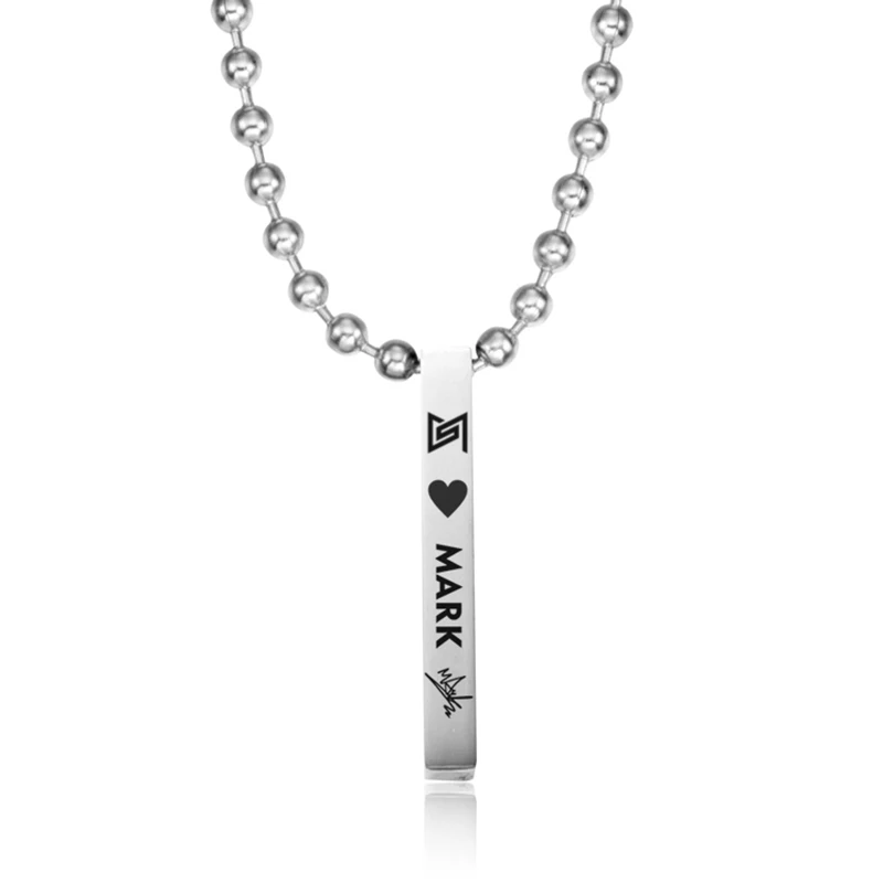 Kpop SuperM Pendant Necklace Round Strand EXO NCT 127 Stainless Steel Necklace Fans Gifts - Окраска металла: Necklace 5