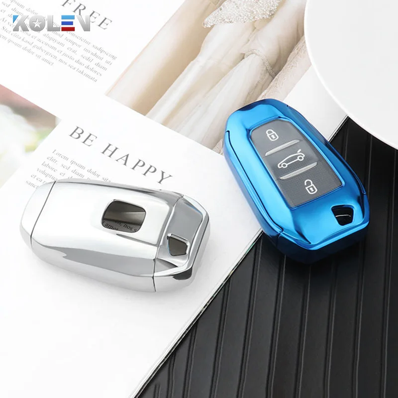 Чехол для автомобильного ключа с покрытием из ТПУ + поликарбоната чехол брелок