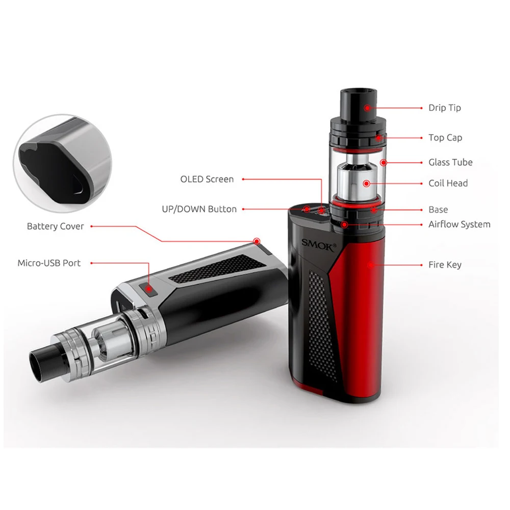 Оригинальный набор SMOK GX350 бокс мод для электронных сигарет TFV8 Cloud Tank 6ml Atomizer T8 Q4 Coil