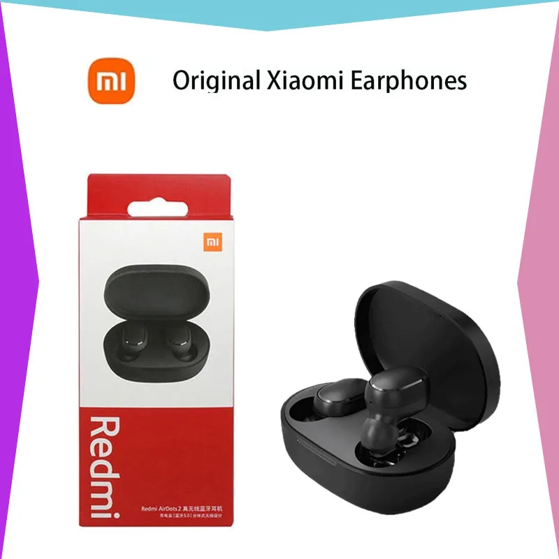 100% оригинальная беспроводная гарнитура Xiaomi Redmi Airdots 2 TWS Bluetooth управление ии