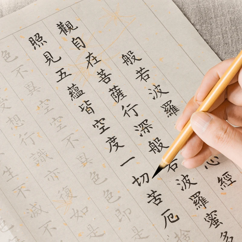 Small Regular Script Brush Pen Copybook Buddhist Taoist Scriptures Calligraphy Copybooks Bronzing Rice Paper Practice book