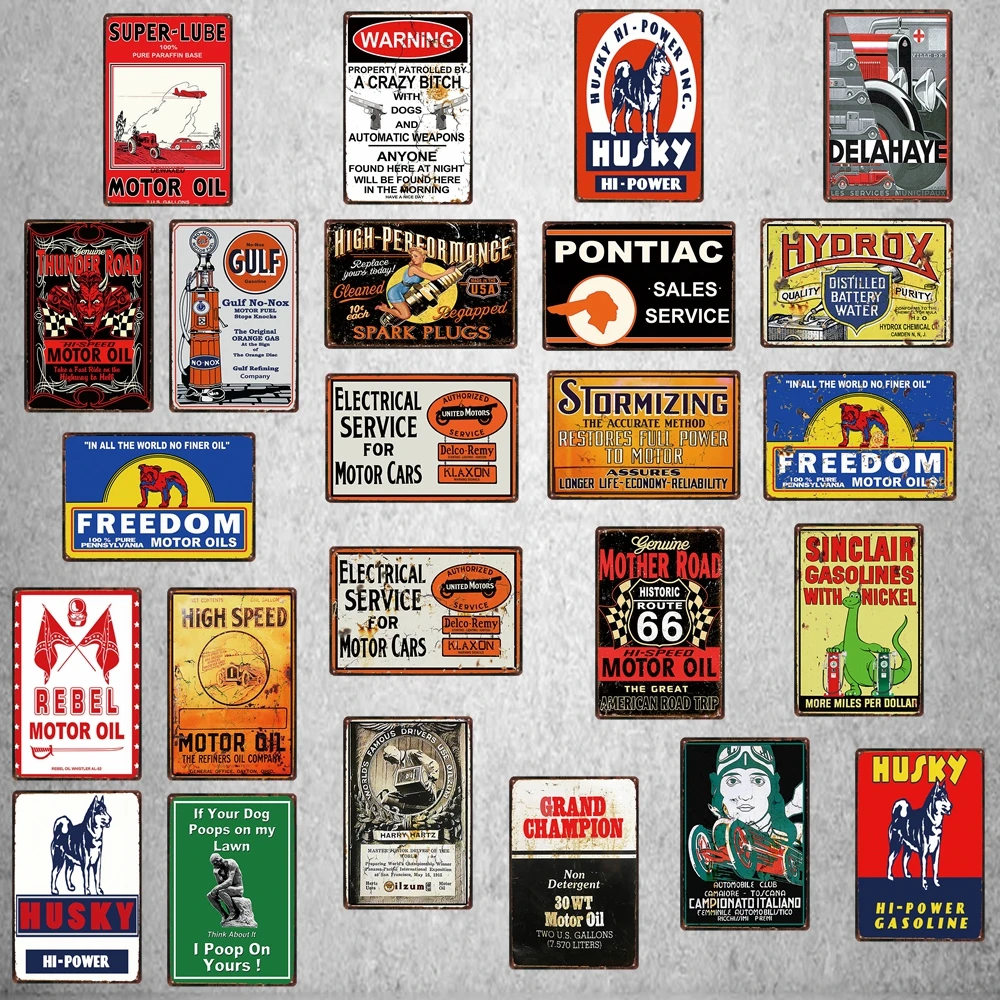 

Vintage Motor Oil Tire Sign Shabby Chic Metal Plate For Wall Pub Cafe Garage Home Art Decor Iron Poster Cuadros DU-4312A