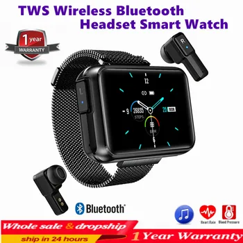 

T91 Smart Watch 1.4 Inch IDY Screen Smartwatch TWS Wireless Headset Bluetooth Call Watches Heart Rate Blood Pressure Smart Clock