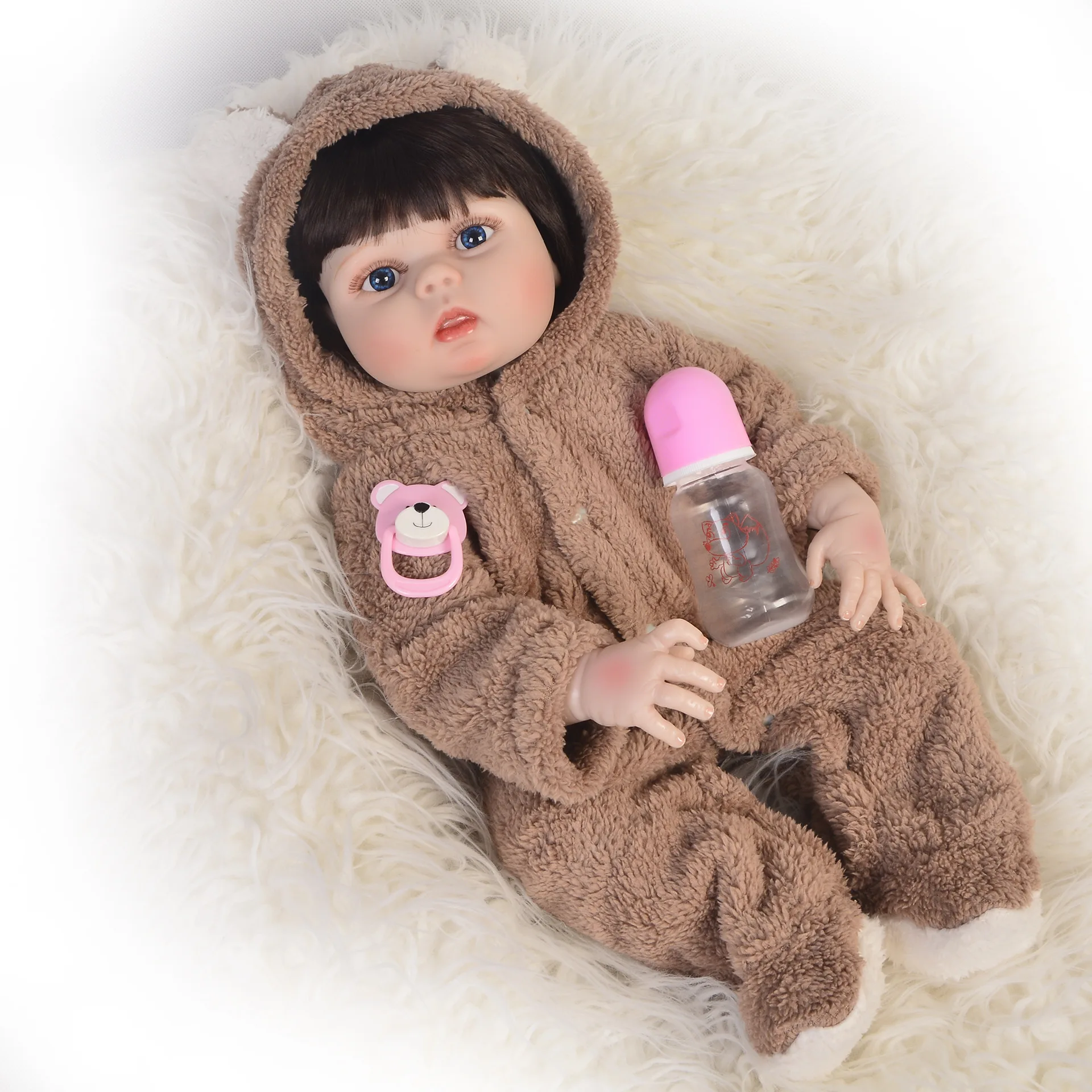  Keiumi Full Silicone Reborn Baby Doll 23-Inch Reborn Baby Doll 57cm Model Baby-