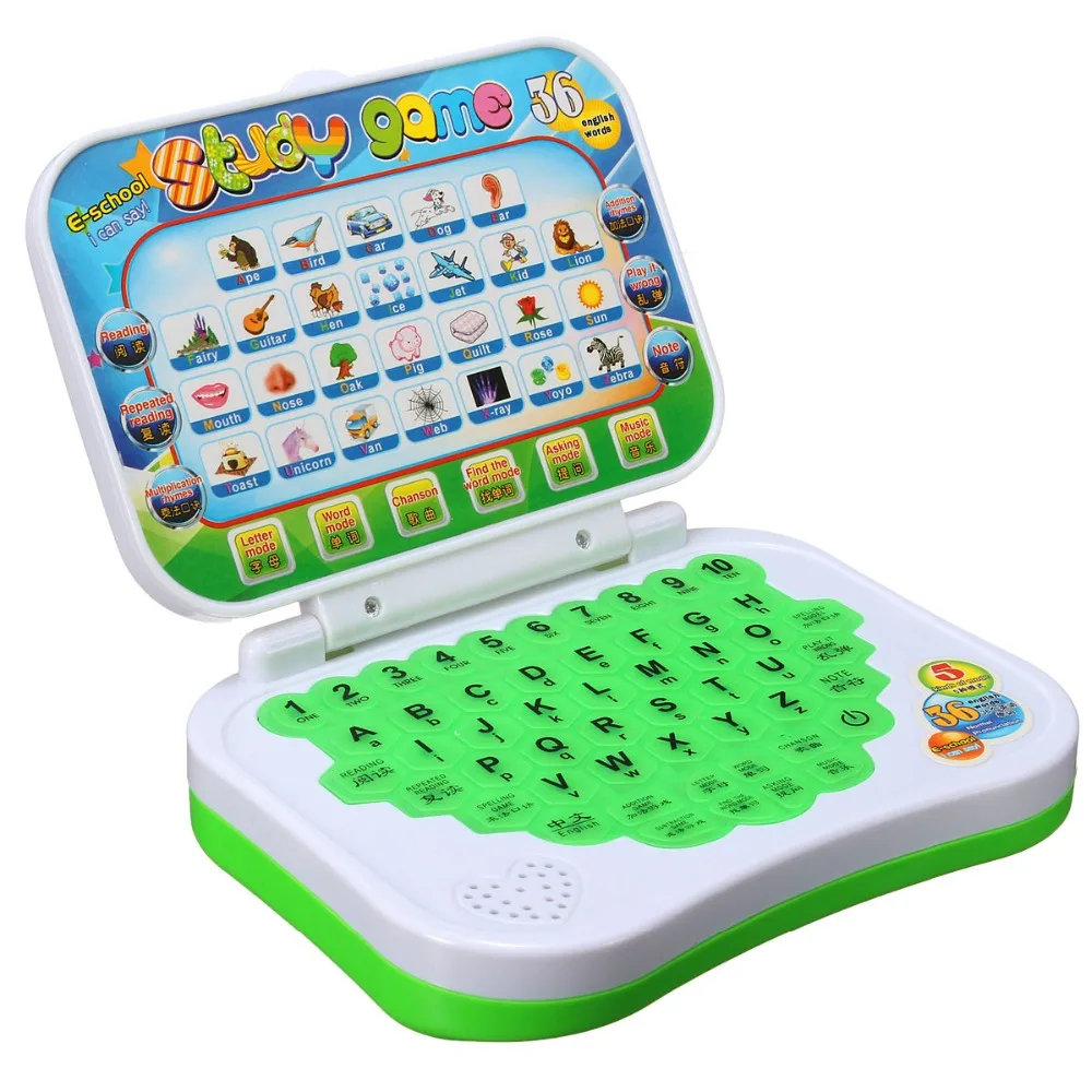 Learning Machine Toy Computer Laptop Tablet Baby Children Educational Toys Electronic Notebook Kids Study Game Pad Music Phone