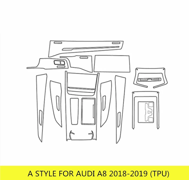 Карманго для Audi A8 A8L D4 4H D5 2011- автомобильный монитор Защитная пленка покрытие фольгой отделка наклейка интерьерные аксессуары - Название цвета: 2018A
