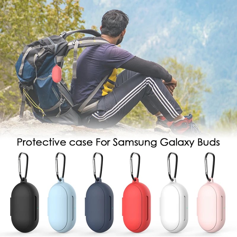 Силиконовый мягкий чехол для Samsung Galaxy Buds Plus силиконовый зарядки противоударные