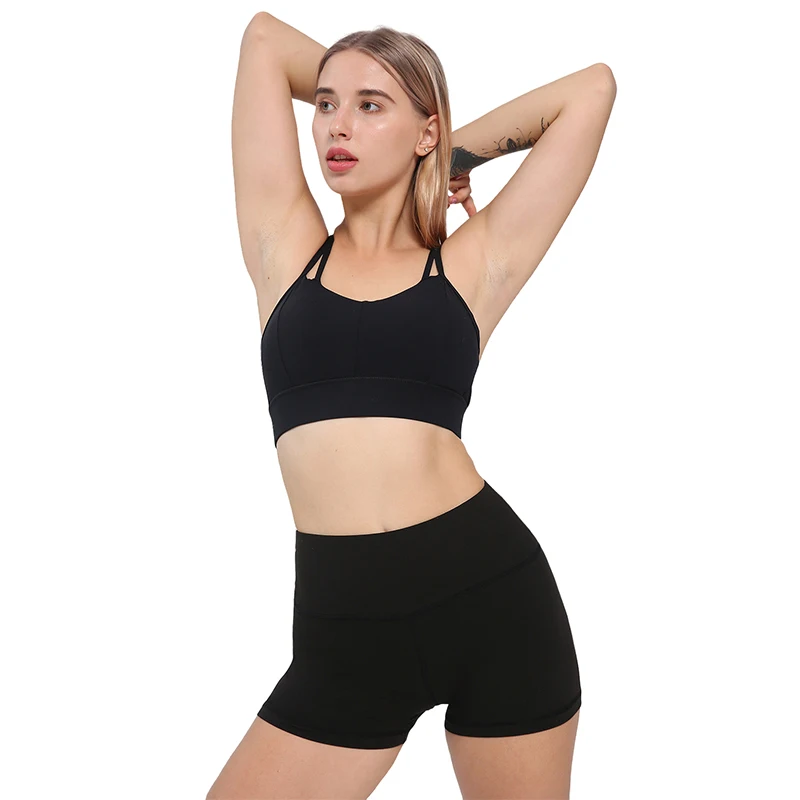 NORMOV Shorts Women Black High Waist Push Up Workout Shorts Women Casual Solid Color Summer Fitness Shorts booty shorts for women