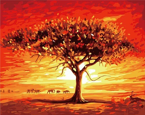 DRAWJOY Landscape Framed Picture DIY Oil Painting By Numbers Painting&ampCalligraphy For Home Decor Wall Art 40x50cm | Дом и сад