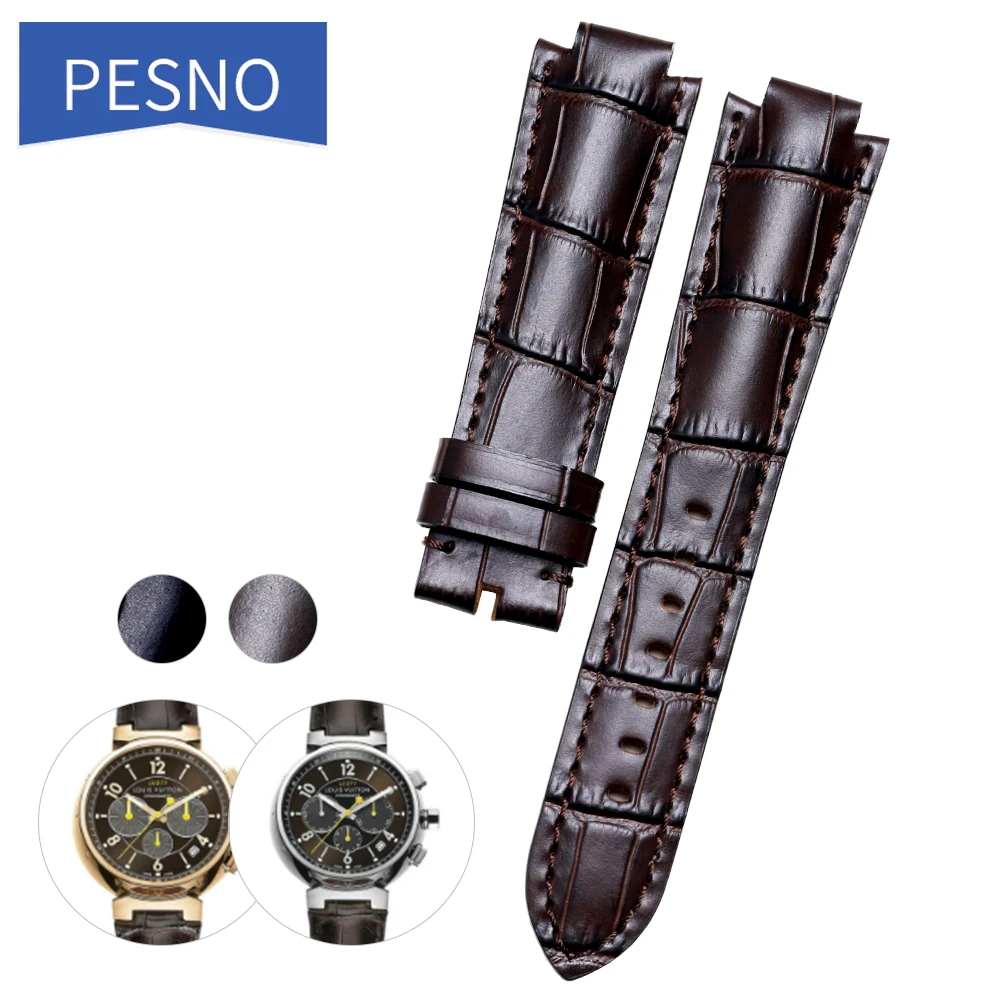 Pesno Suitable For Lv Calf Skin Genuine Leather Watch Band Top