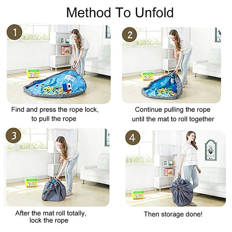 ZUCZUG New Portable Fast Storage Bag Child Toys Game Lego Toy Beam Pocket Large Practical Waterproof Portable Organizer Bag