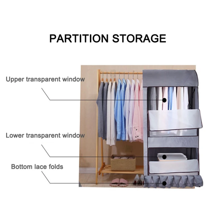 Шкаф для одежды, пылезащитный чехол, влагонепроницаемый подвесной мешок для одежды BJStore