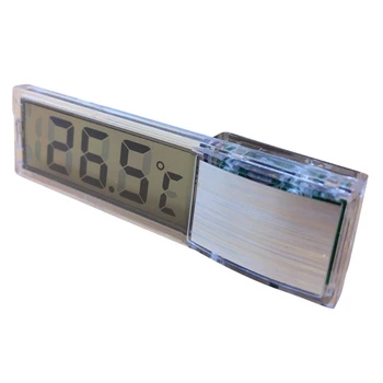 

Digital Electronic transparent Aquarium Thermometer Plastic Metal 3D Fish Tank Temp Meter Electronic naked eye temperature